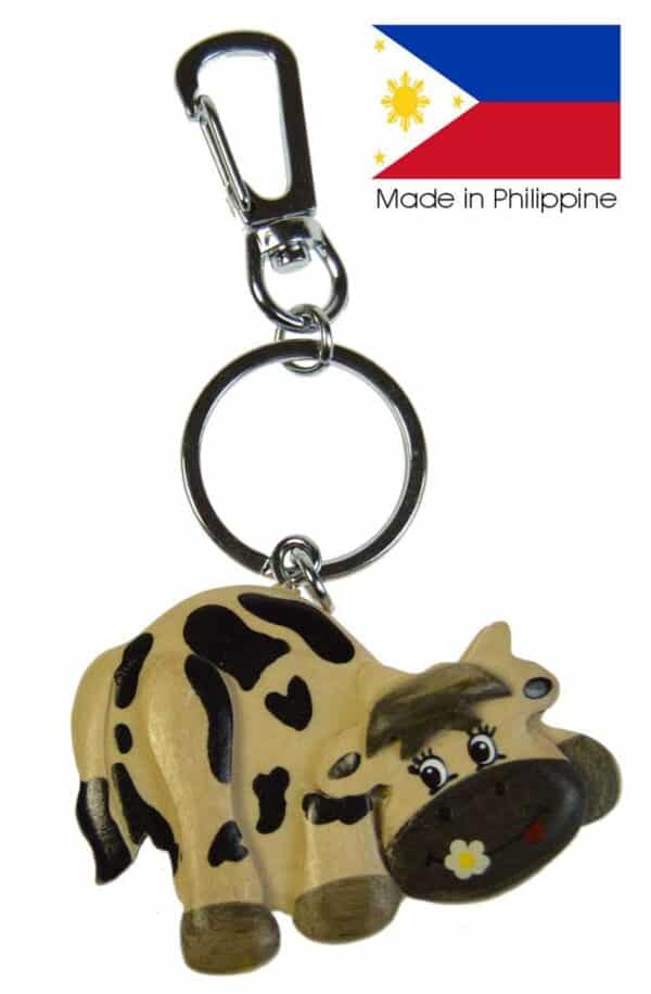 Porte clef marquterie GM Vache