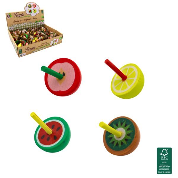 Toupie fruit 5 cm 4 Assortis