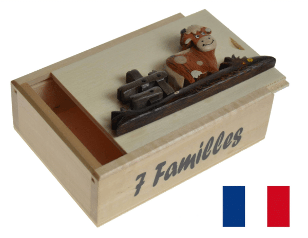 Boite de 7 familles marqueterie vid