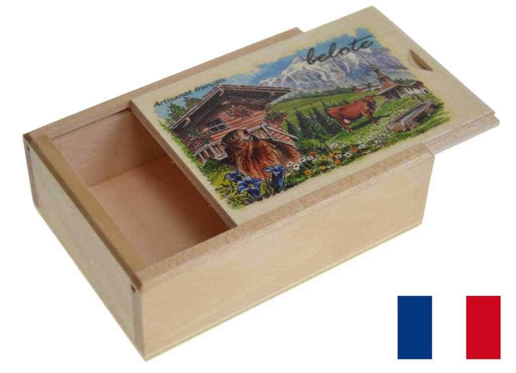 boite à cartes en tilleul vide naturel décorée M5 1 boite à cartes en tilleul vide naturel décorée M5