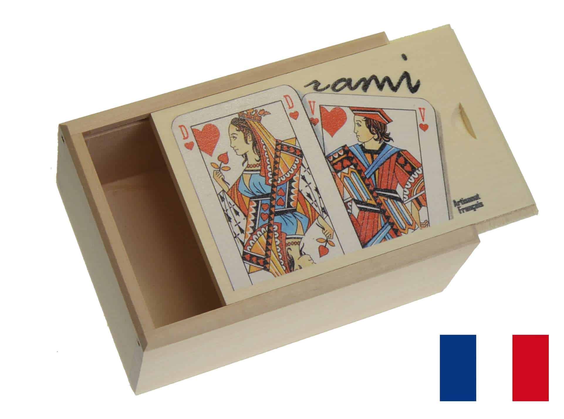 Boite rami tilleul naturel vide décorée 2C 1 Boite rami tilleul naturel vide décorée 2C