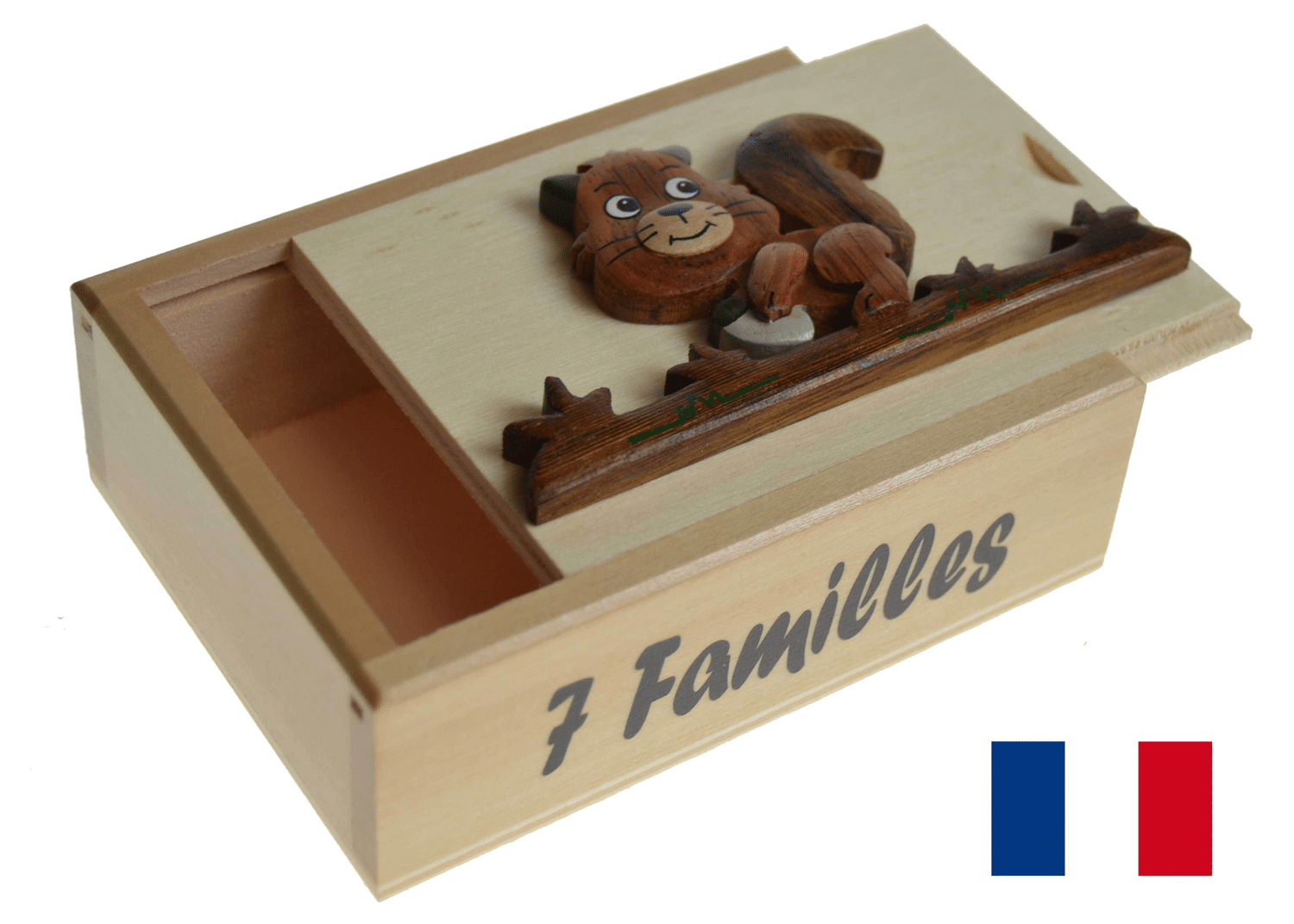 Boite de 7 familles marqueterie vid 1 Boite de 7 familles marqueterie vid