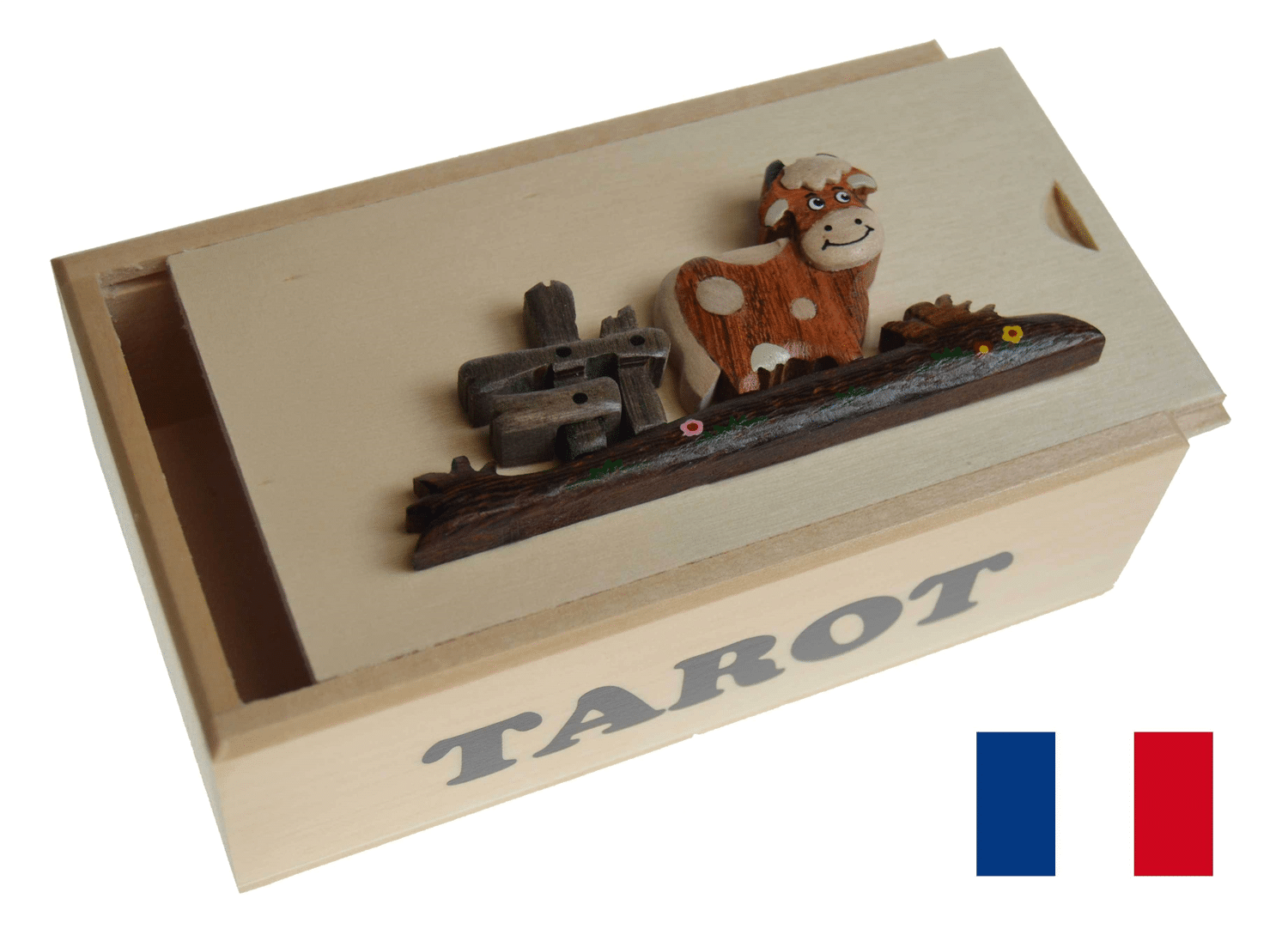 Boite tarot marqueterie vide 1 Boite tarot marqueterie vide