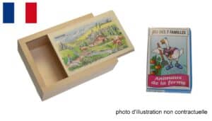 boite à cartes tilleul naturel décorée + jeu des familles M2 3 www univers bois com product 18976 0 - Tabletterie des Lacs
