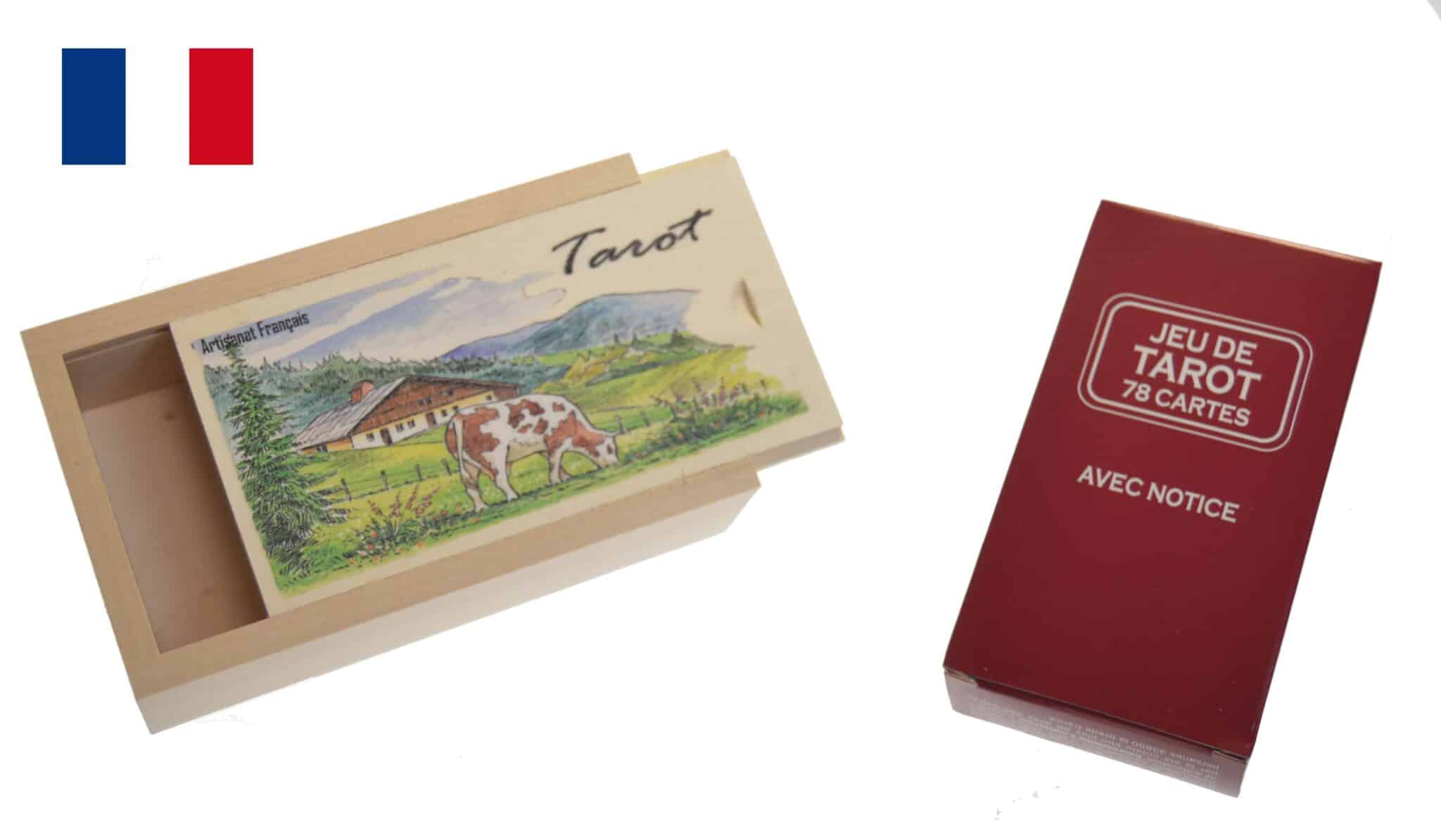 boite tarot tilleul naturel déco avec jeu M1 1 boite tarot tilleul naturel déco avec jeu M1