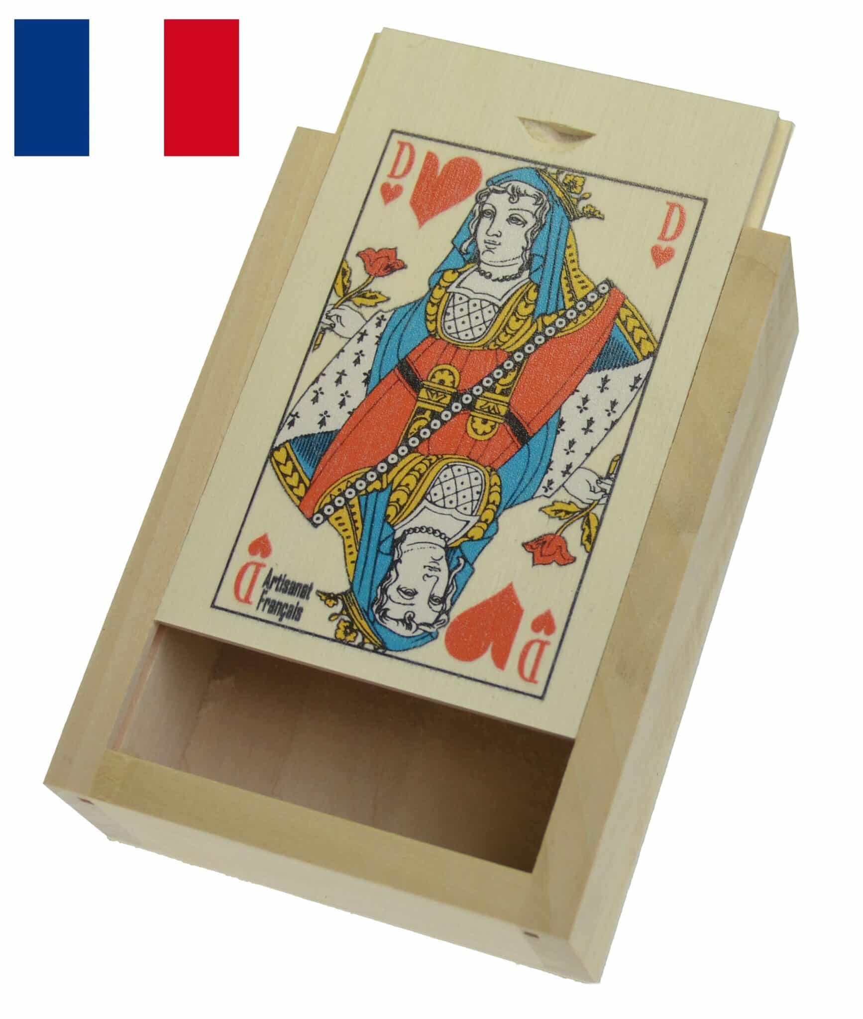 boite à cartes en tilleul vide naturel décorée D 1 boite à cartes en tilleul vide naturel décorée D